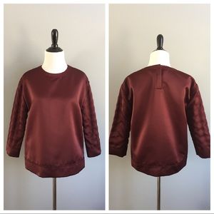 J. Crew Collection quilted satin popover